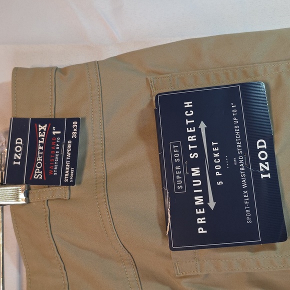 NWT Men's IZOD Trousers, Stretchy, 38/30 - Picture 6 of 8